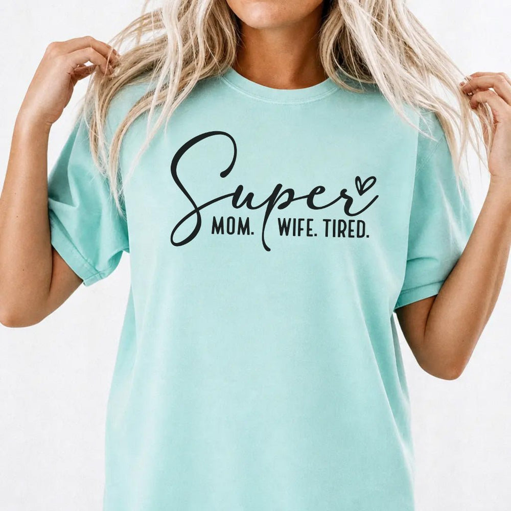 Funny Tired Mom Women's Graphic Tee - Okum Tees