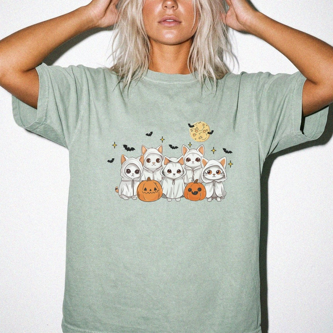 Ghost Cats Halloween Shirt - Okum Tees