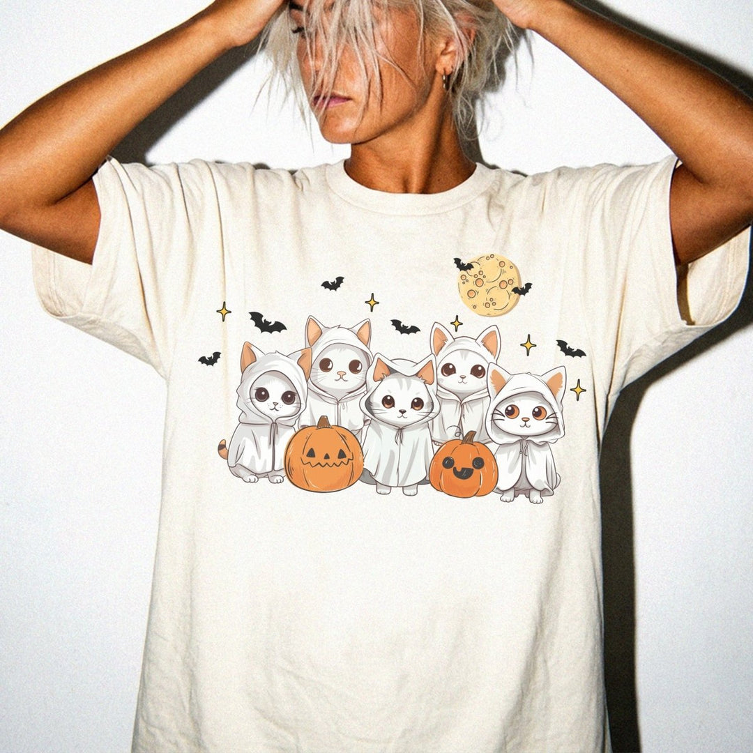 Ghost Cats Halloween Shirt - Okum Tees