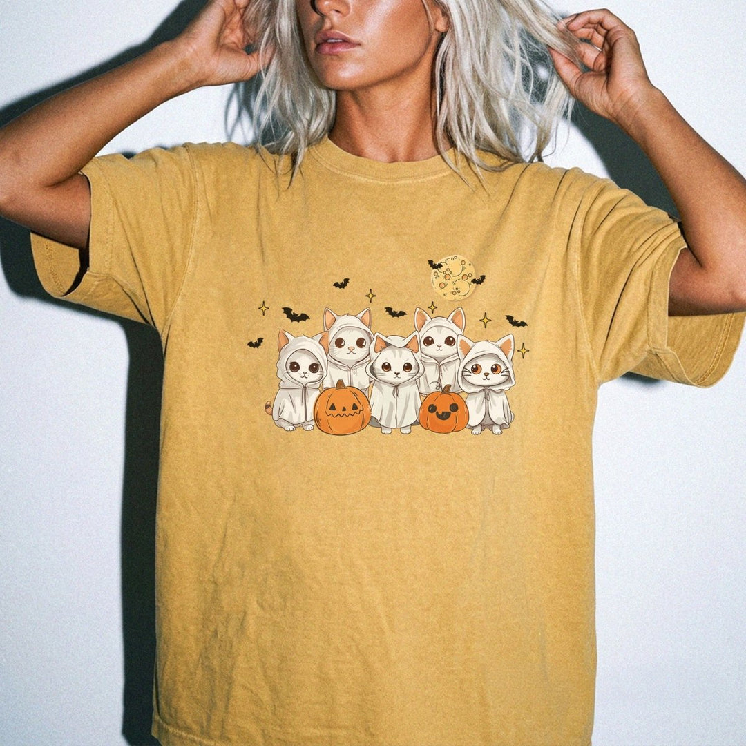Ghost Cats Halloween Shirt - Okum Tees