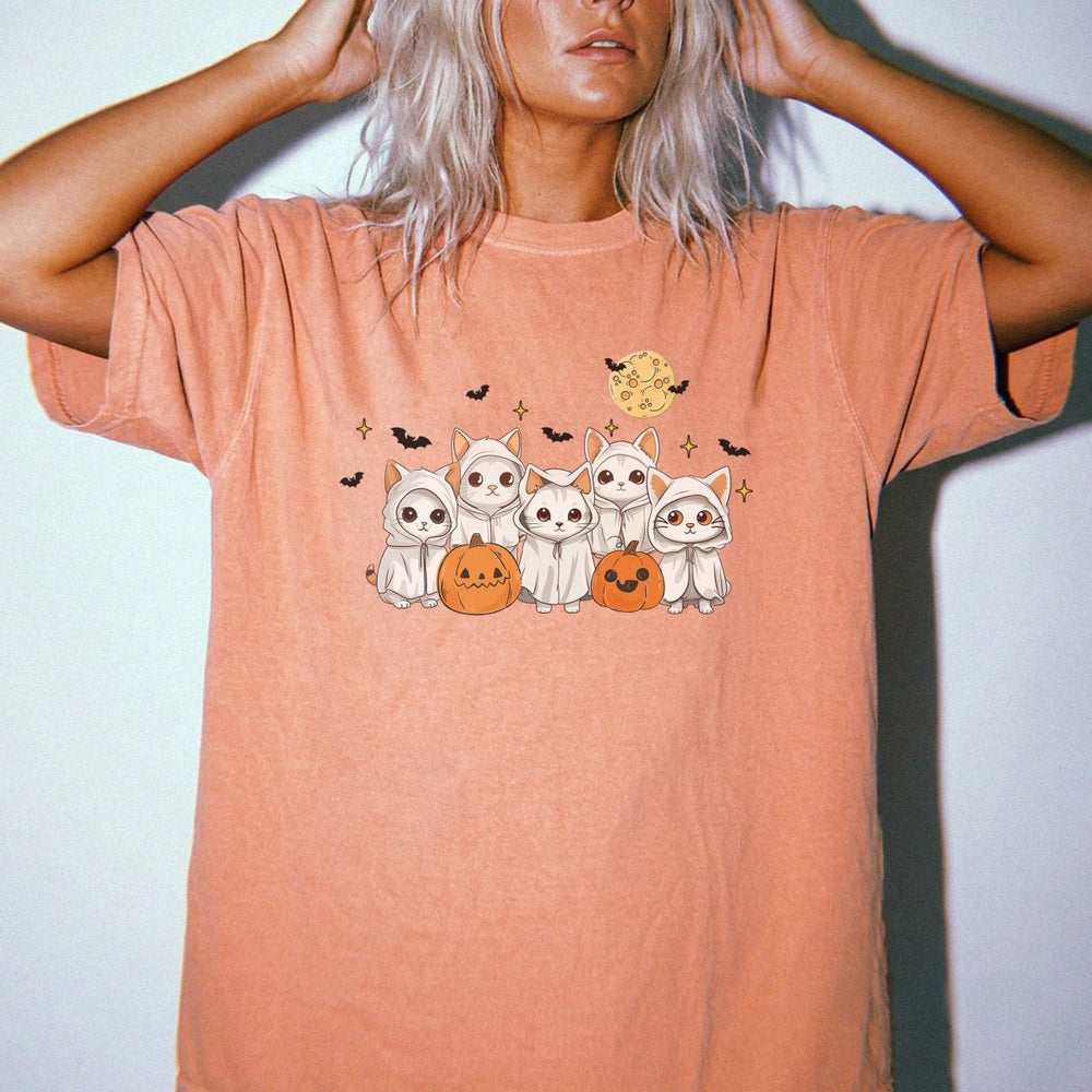 Ghost Cats Halloween Shirt - Okum Tees