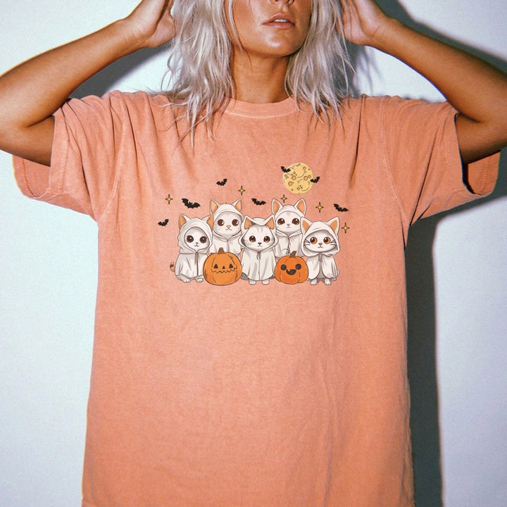 Ghost Cats Halloween Shirt - Okum Tees