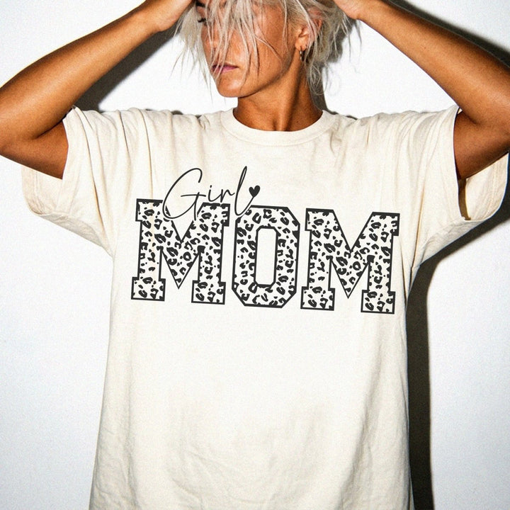 Girl Mom Leopard Print Shirt - Okum Tees