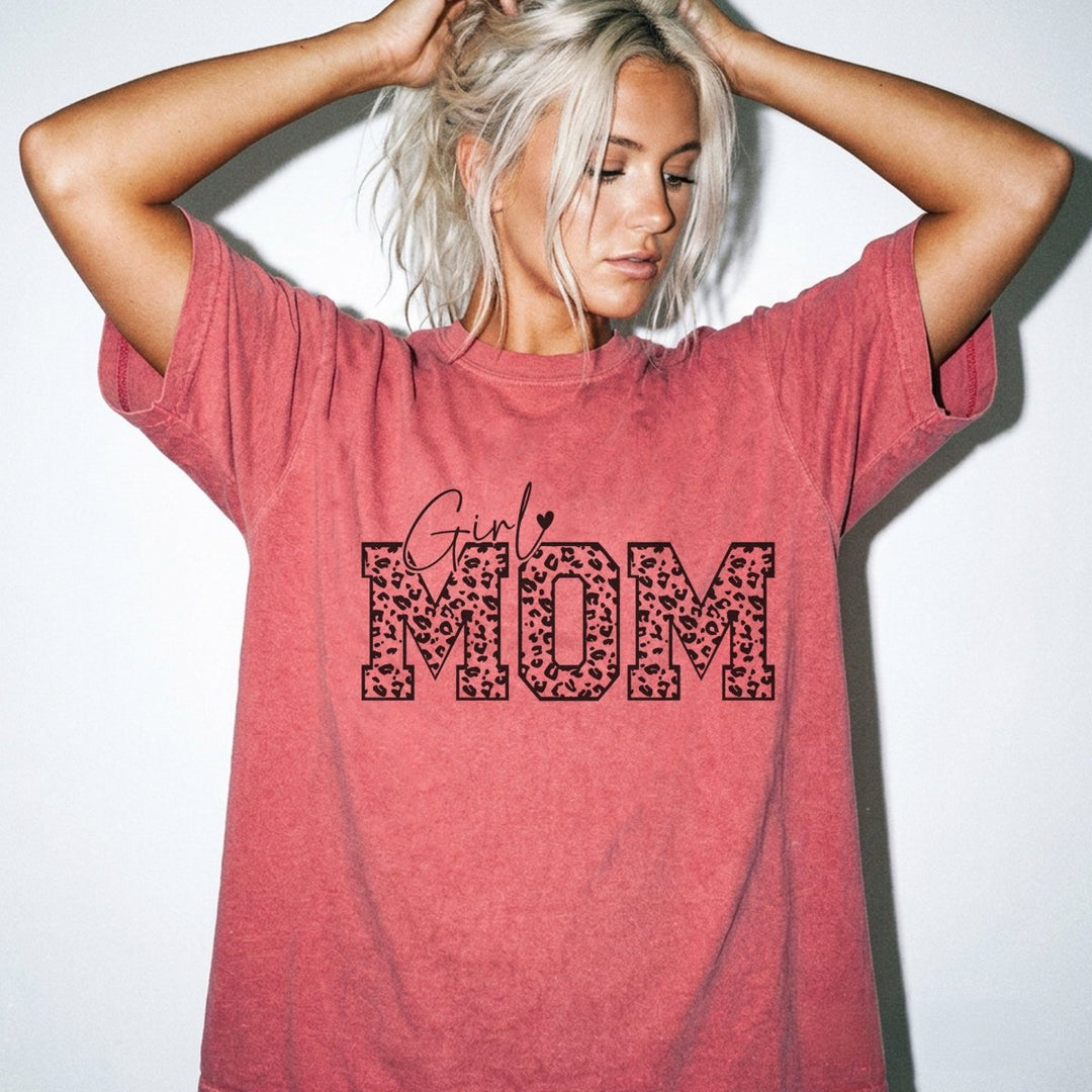 Girl Mom Leopard Print Shirt - Okum Tees