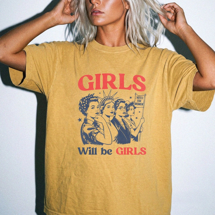 Girls Will Be Girls Retro Shirt - Okum Tees