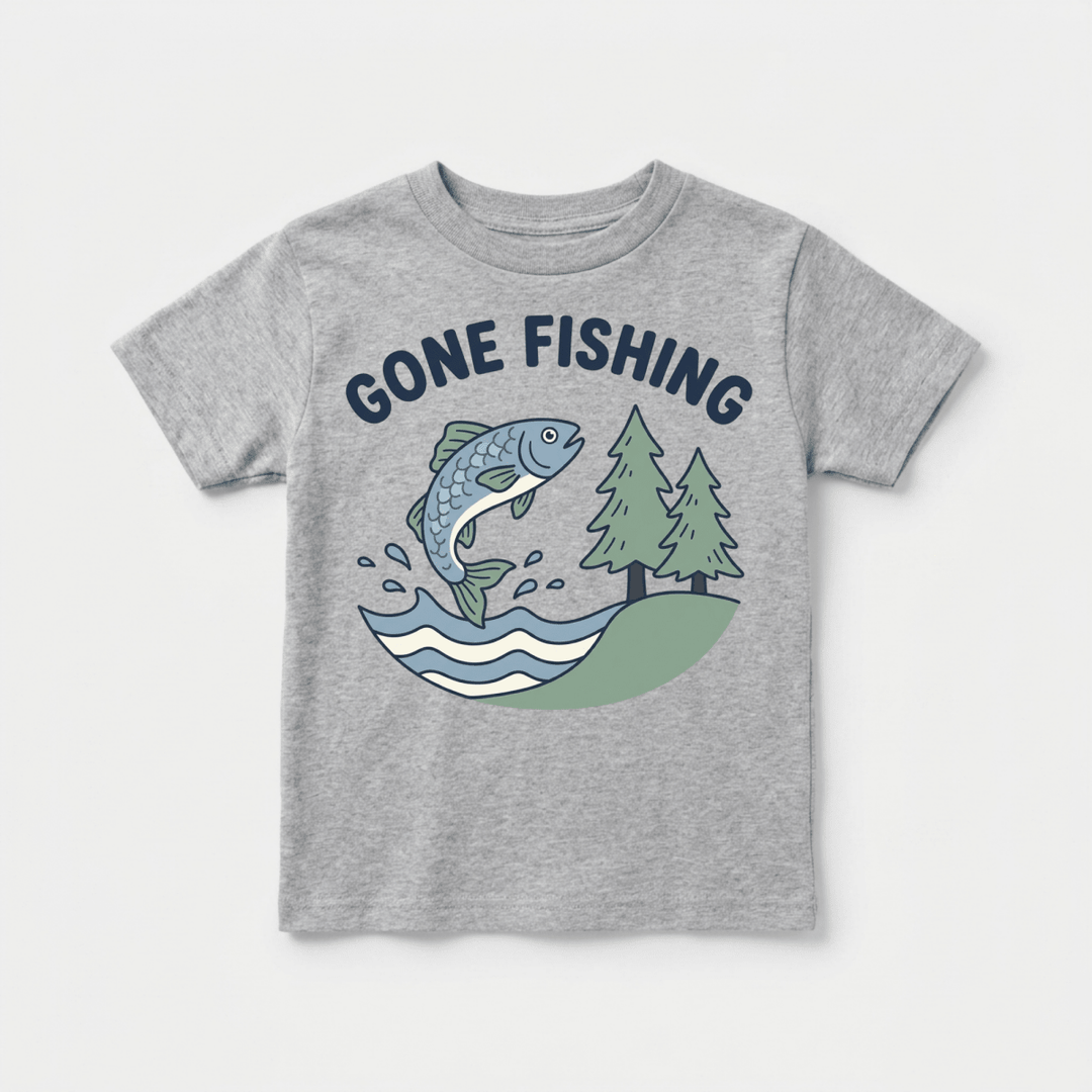 Gone Fishing Toddler Tee | Cute Toddler Tee - Okum Tees