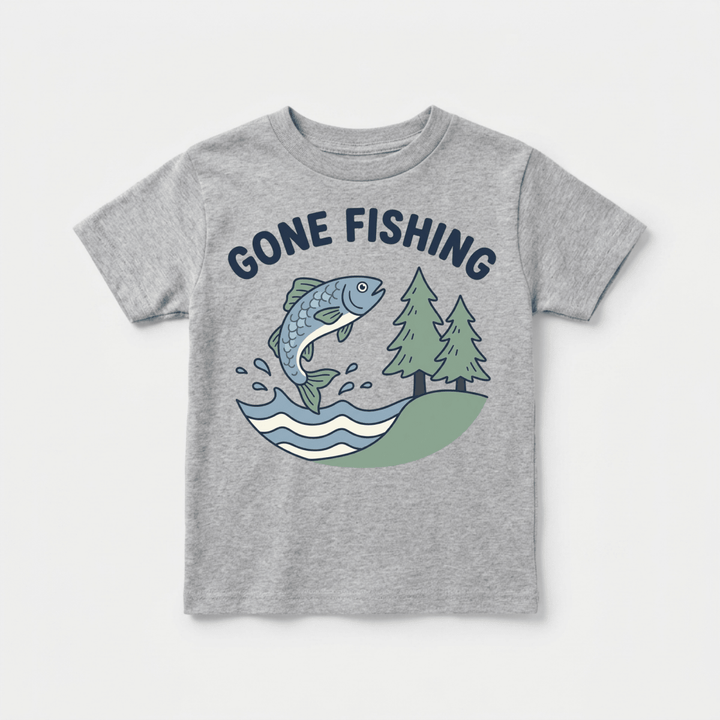 Gone Fishing Toddler Tee | Cute Toddler Tee - Okum Tees