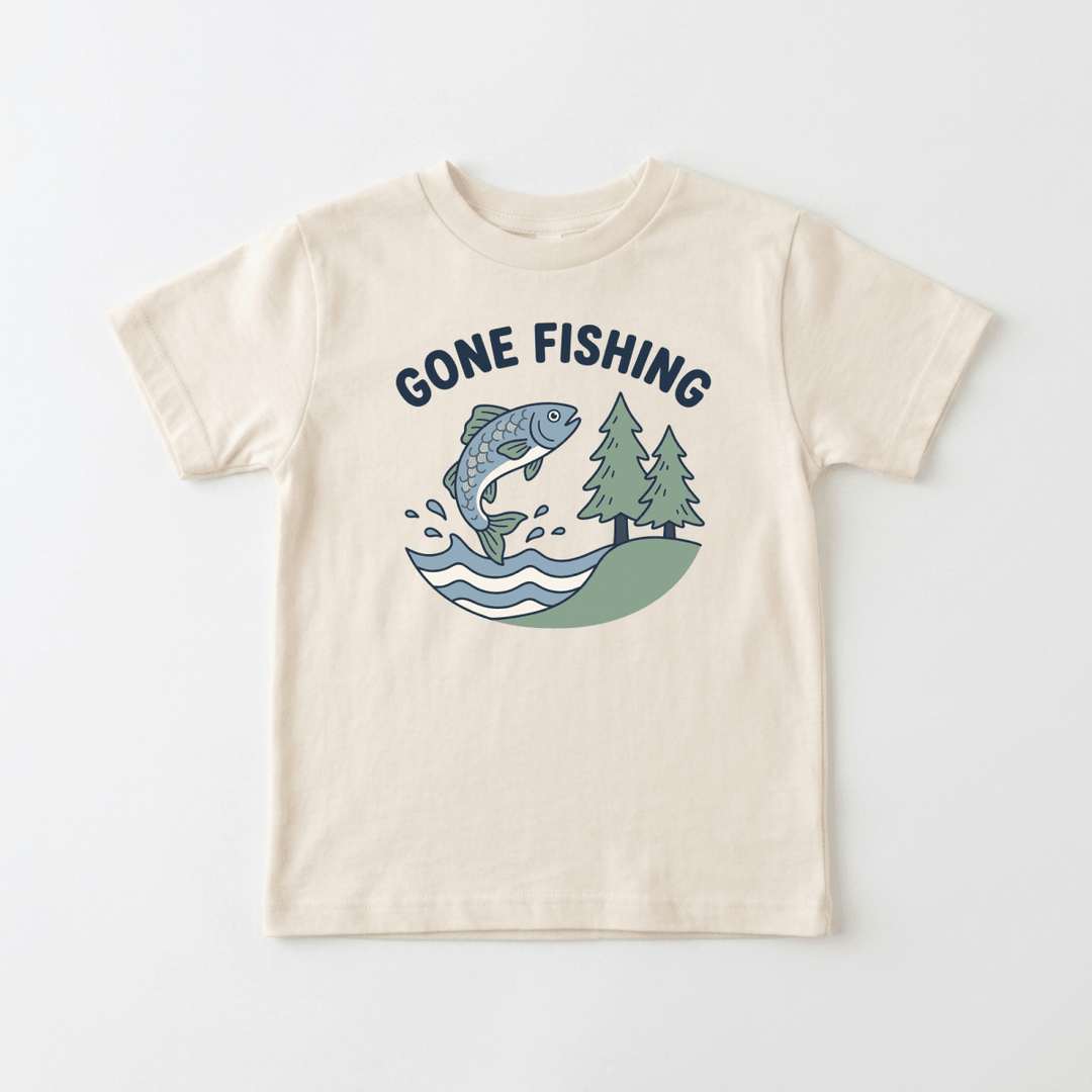 Gone Fishing Youth Tee | Cute Youth Tee - Okum Tees