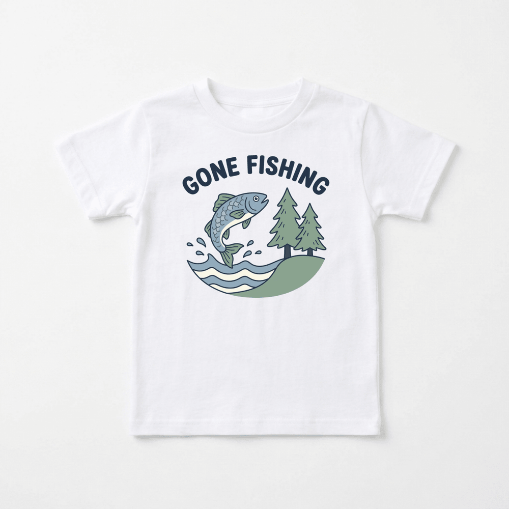 Gone Fishing Youth Tee | Cute Youth Tee - Okum Tees
