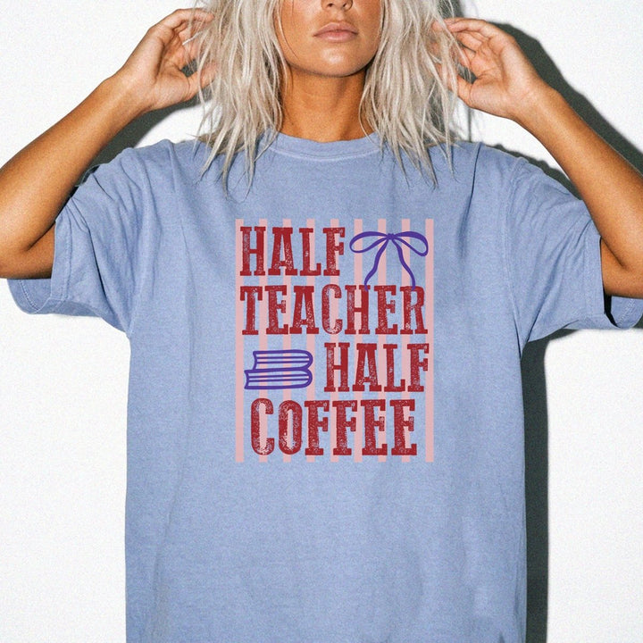 Half Teacher Half Coffee Preppy Shirt - Okum Tees