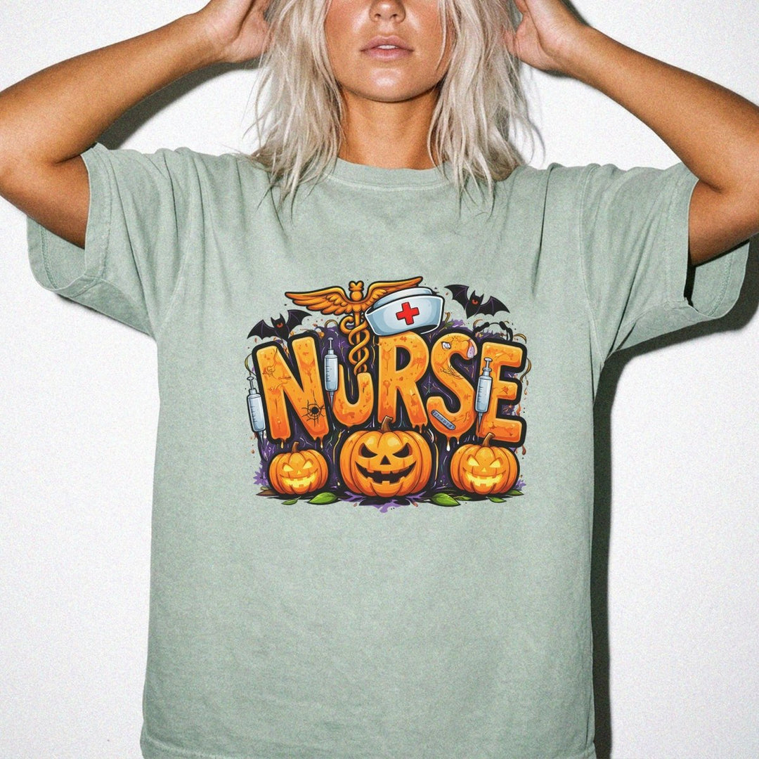 Halloween Nurse Pumpkin Spooky Shirt - Okum Tees