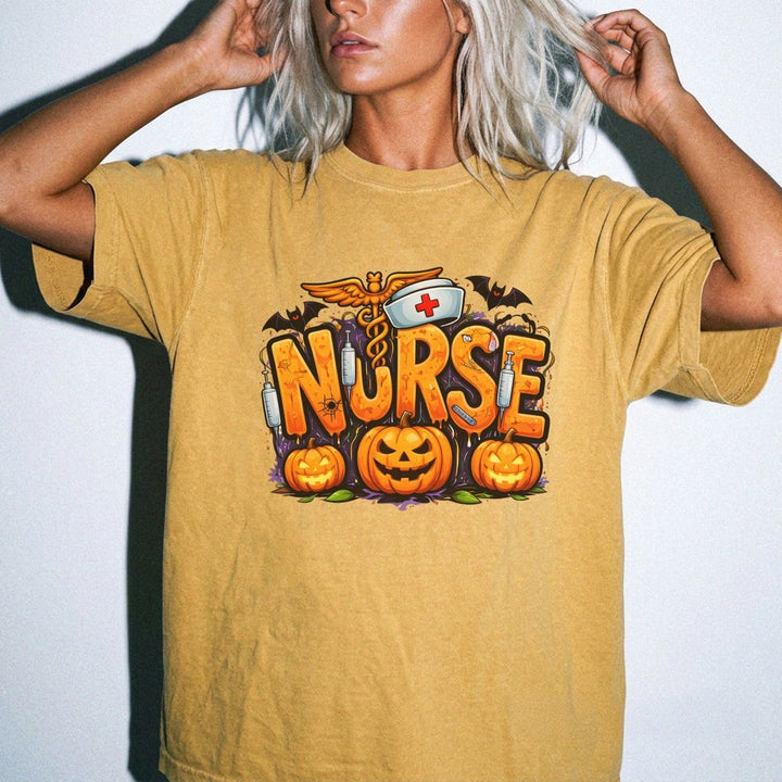Halloween Nurse Pumpkin Spooky Shirt - Okum Tees