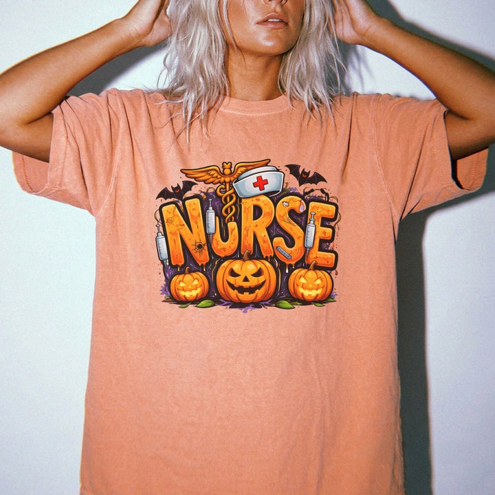 Halloween Nurse Pumpkin Spooky Shirt - Okum Tees