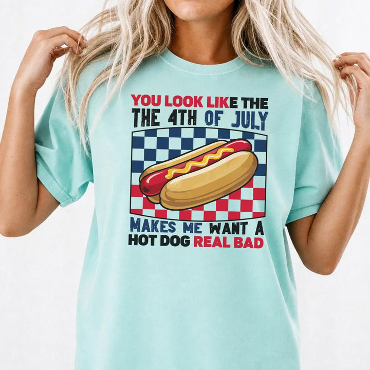 Hot Dog Real Bad 4th of July Shirt - Okum Tees