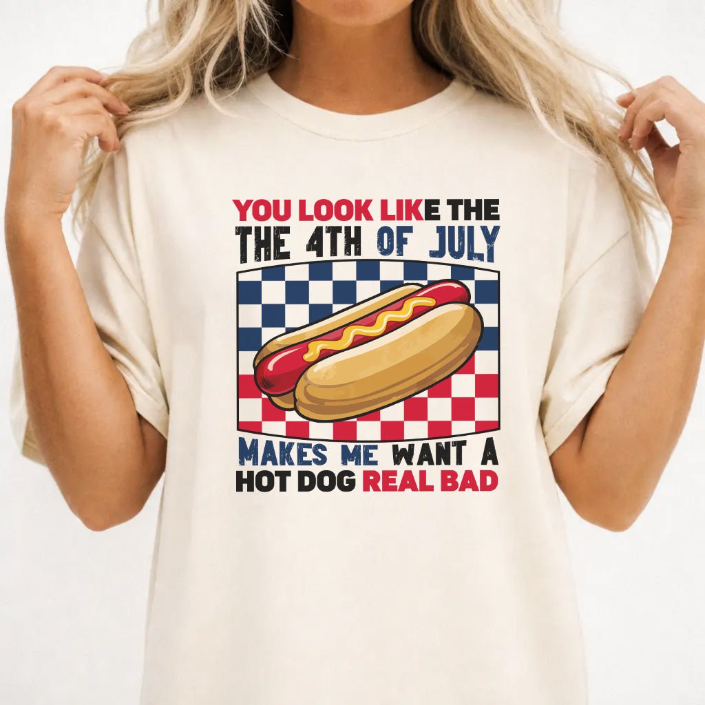 Hot Dog Real Bad 4th of July Shirt - Okum Tees