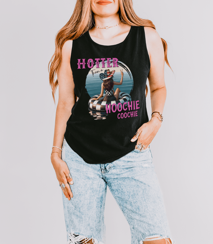 Hotter Than a Hoochie Coochie Tank Top - Okum Tees