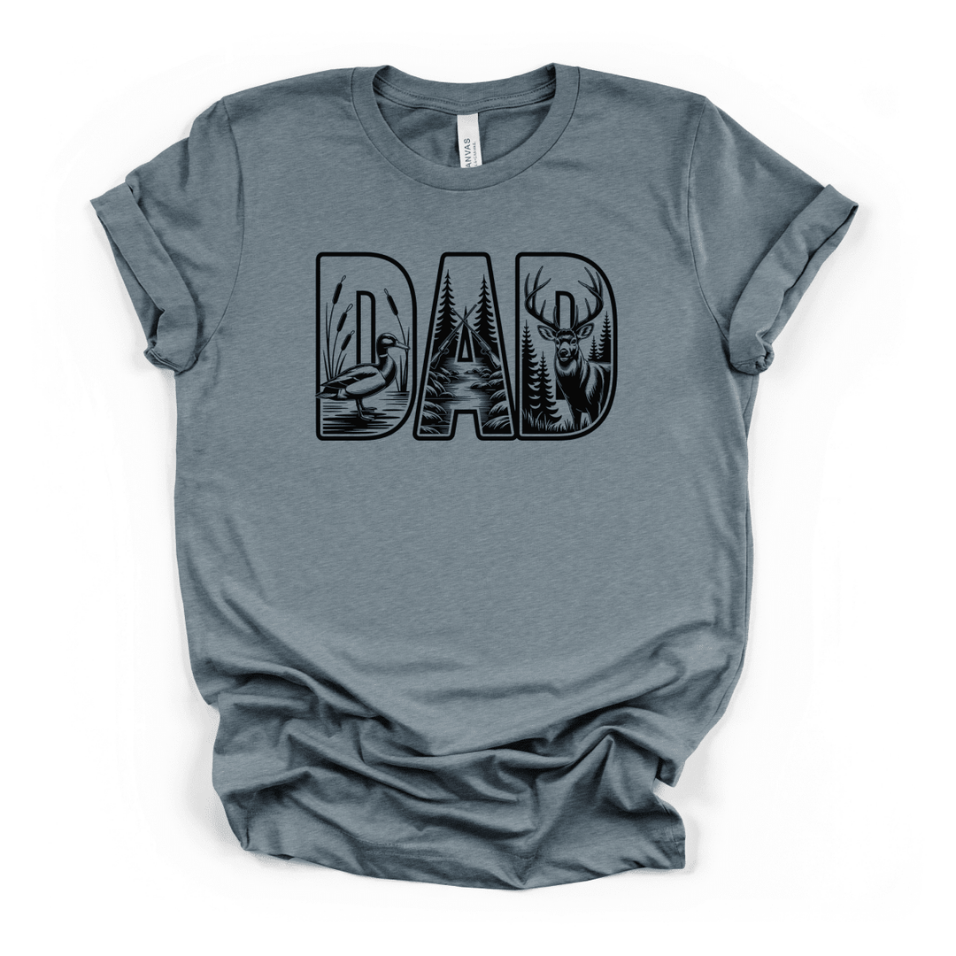 Hunter Dad Wildlife Mens Graphic Tee - Okum Tees