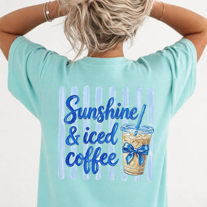 Iced Coffee Lover Womens Graphic Tee - Okum Tees