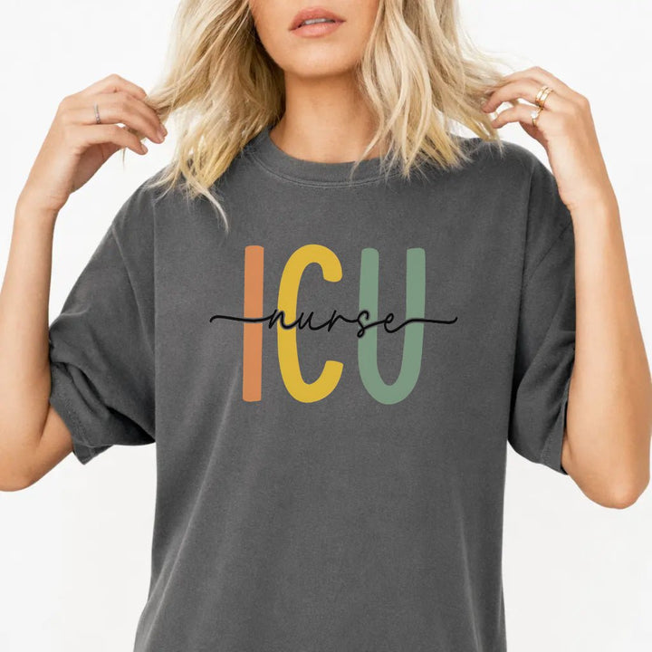ICU Nurse Colorful Retro Shirt - Okum Tees