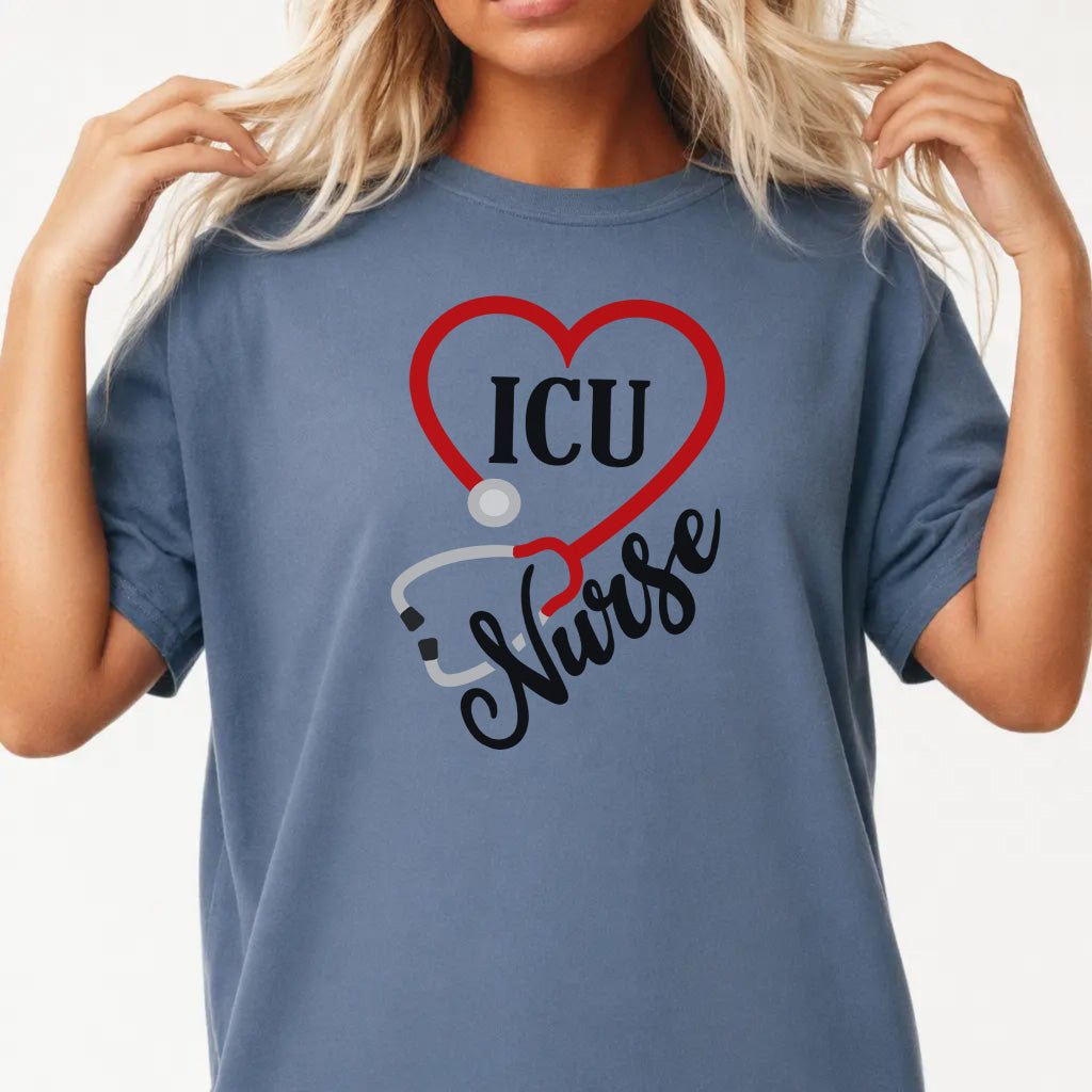 ICU Nurse Heart Stethoscope Shirt - Okum Tees