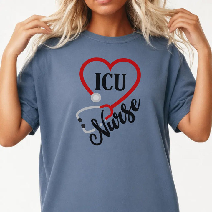 ICU Nurse Heart Stethoscope Shirt - Okum Tees