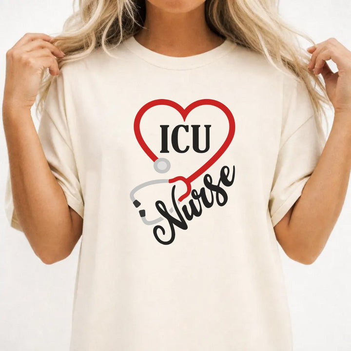 ICU Nurse Heart Stethoscope Shirt - Okum Tees