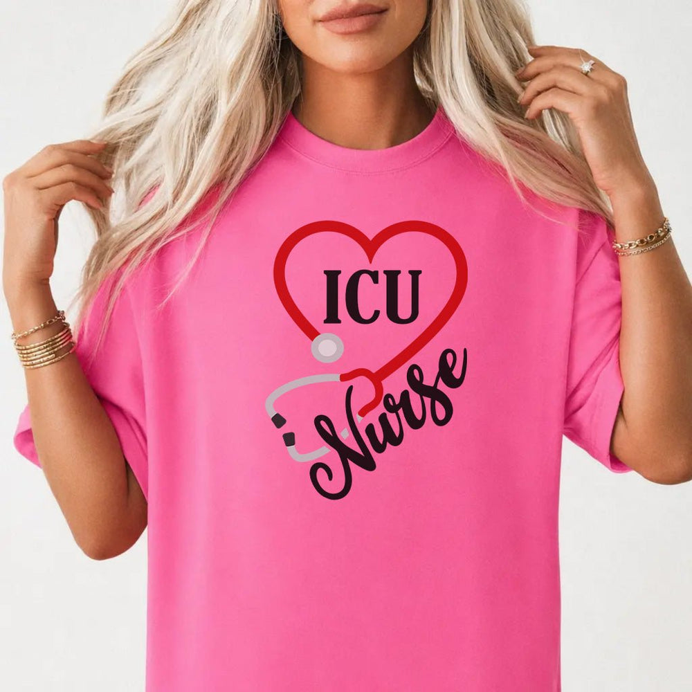 ICU Nurse Heart Stethoscope Shirt - Okum Tees