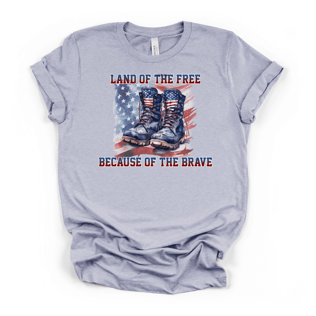 Land of the Free Because of the Brave Shirt - Okum Tees