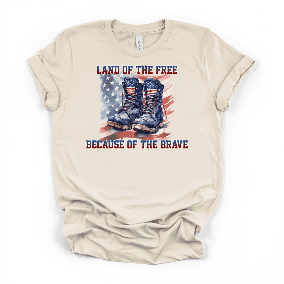 Land of the Free Because of the Brave Shirt - Okum Tees