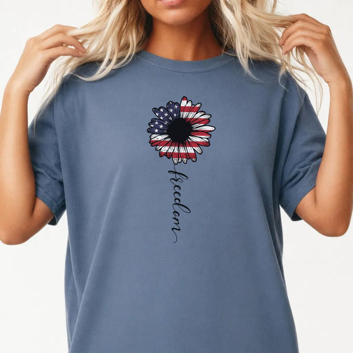 Patriotic Sunflower Freedom Women&