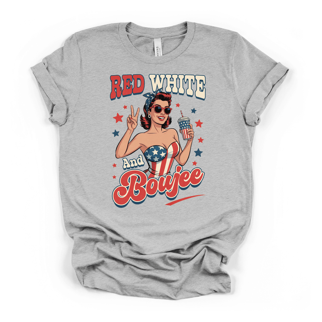 Red White and Boujee Shirt - Okum Tees