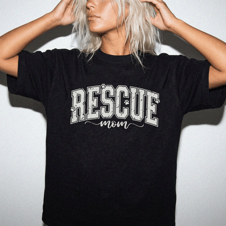 Rescue Mom Retro Varsity Shirt - Okum Tees