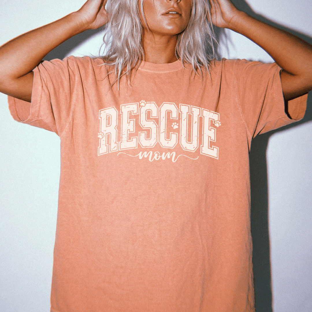 Rescue Mom Retro Varsity Shirt - Okum Tees