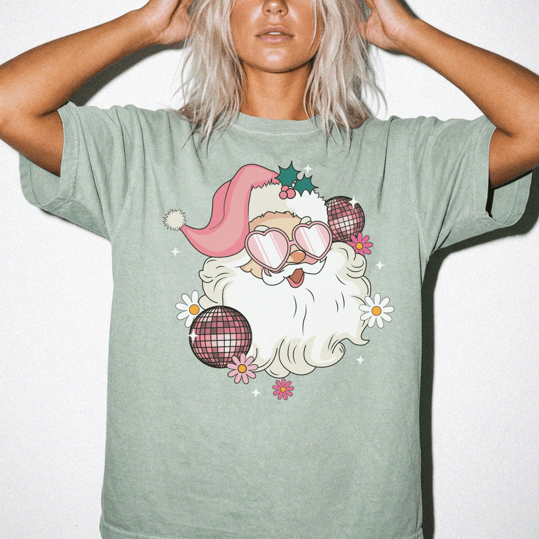 Retro Disco Santa Christmas Shirt - Okum Tees