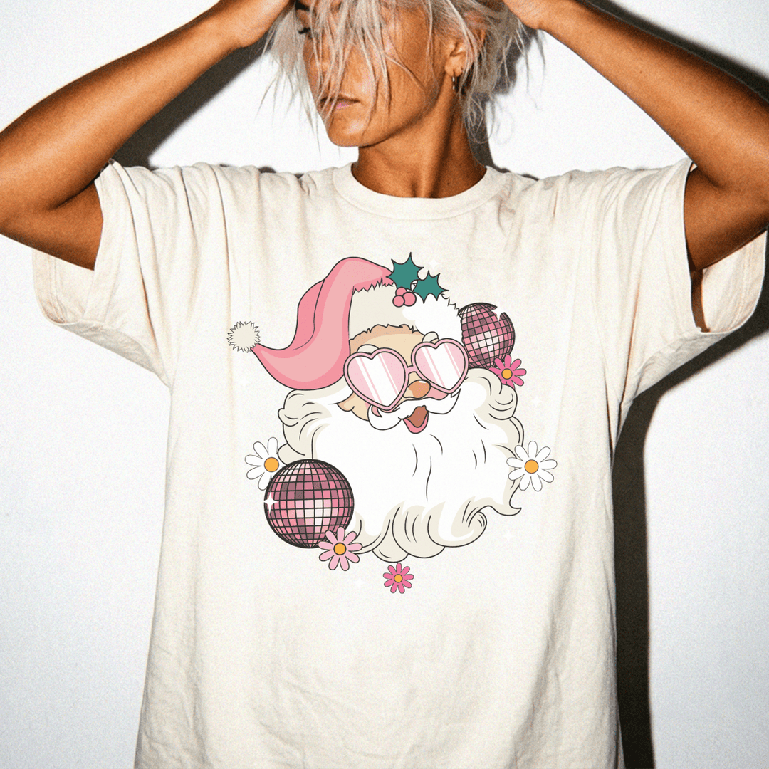 Retro Disco Santa Christmas Shirt - Okum Tees