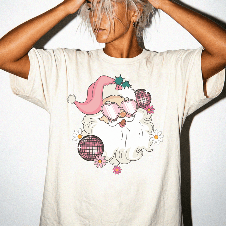 Retro Disco Santa Christmas Shirt - Okum Tees