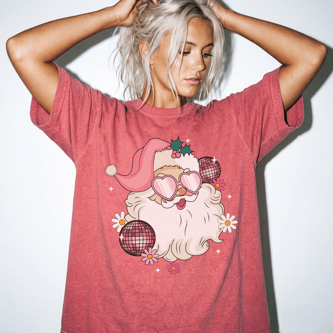 Retro Disco Santa Christmas Shirt - Okum Tees