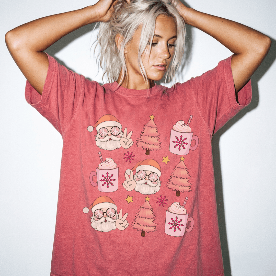 Retro Santa Cocoa Christmas Shirt - Okum Tees