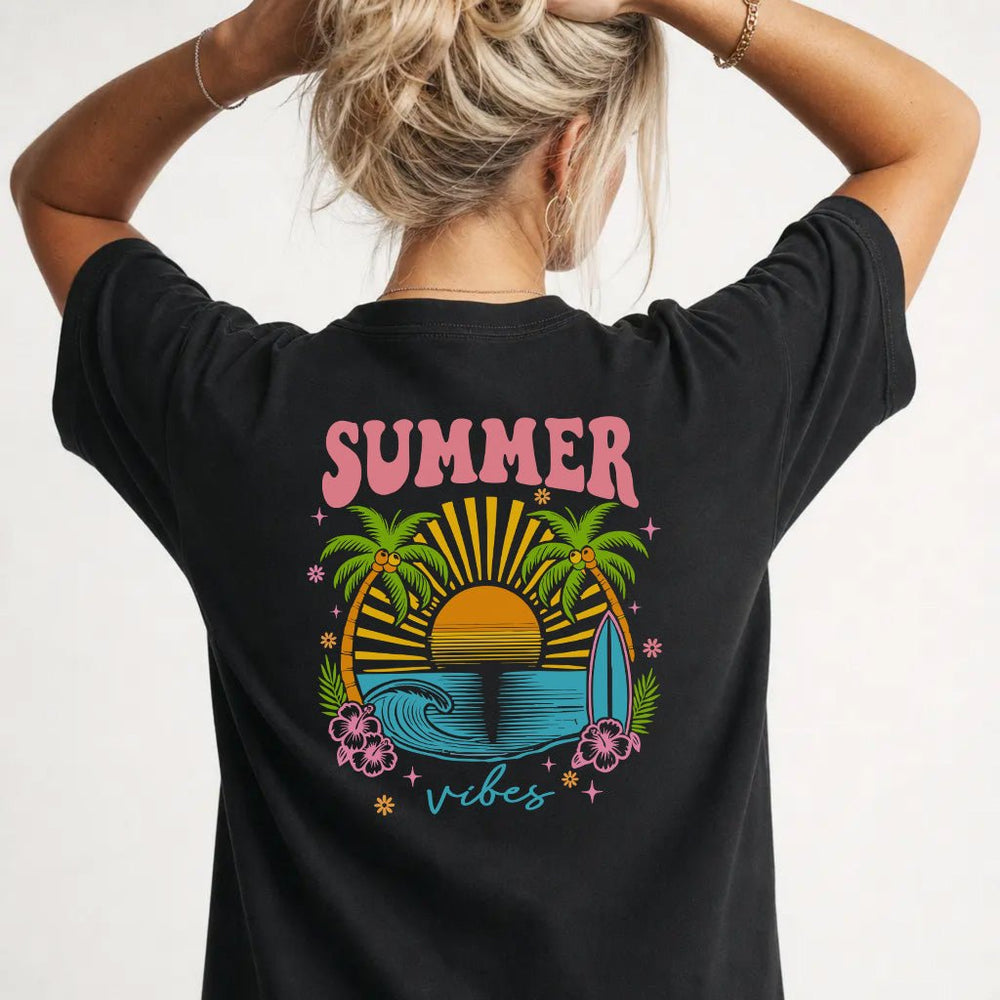 Retro Surf Summer Women's Graphic Tee - Okum Tees