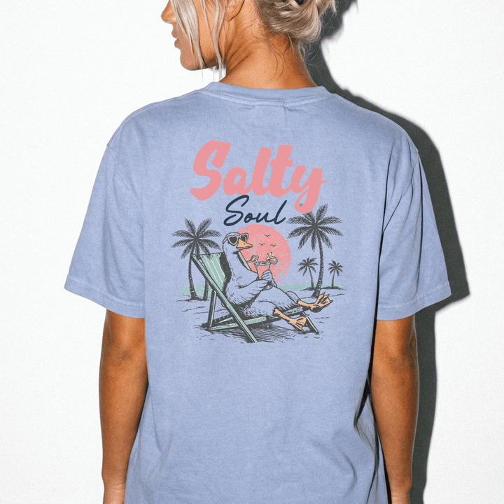 Salty Soul Retro Beach Goose Shirt - Okum Tees