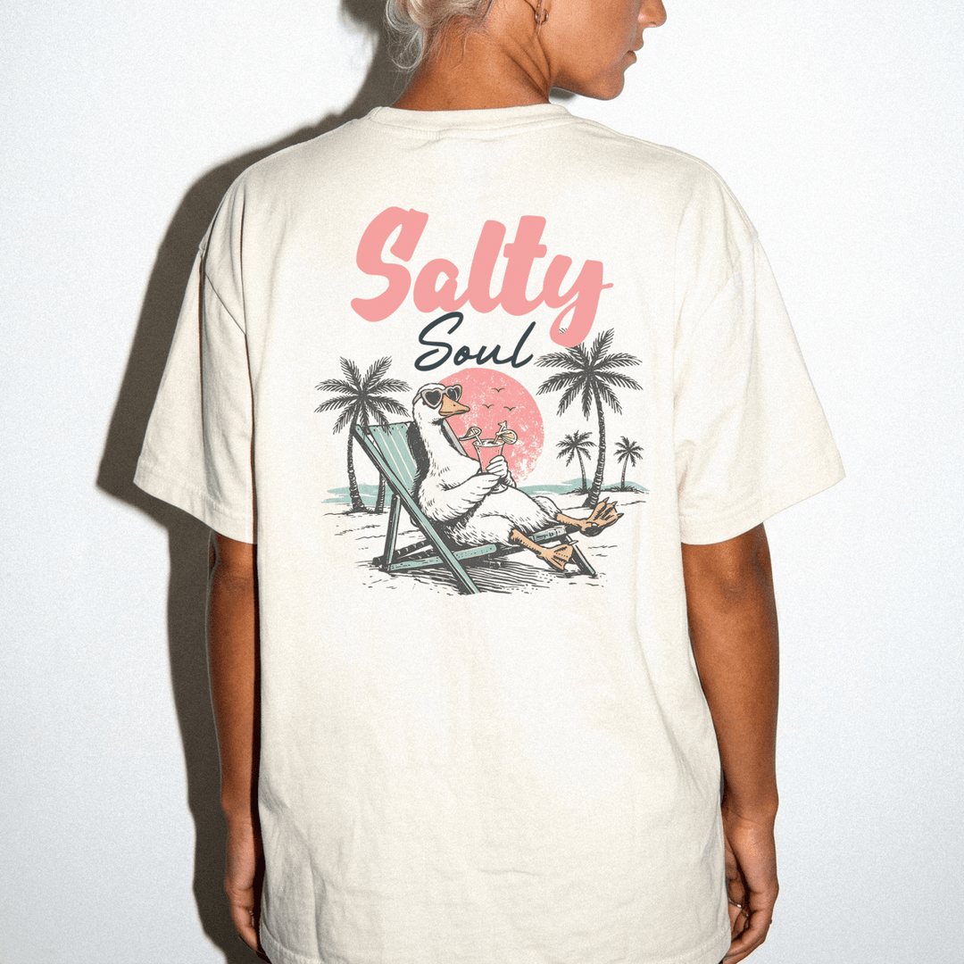 Salty Soul Retro Beach Goose Shirt - Okum Tees