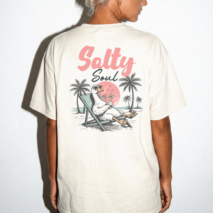 Salty Soul Retro Beach Goose Shirt - Okum Tees