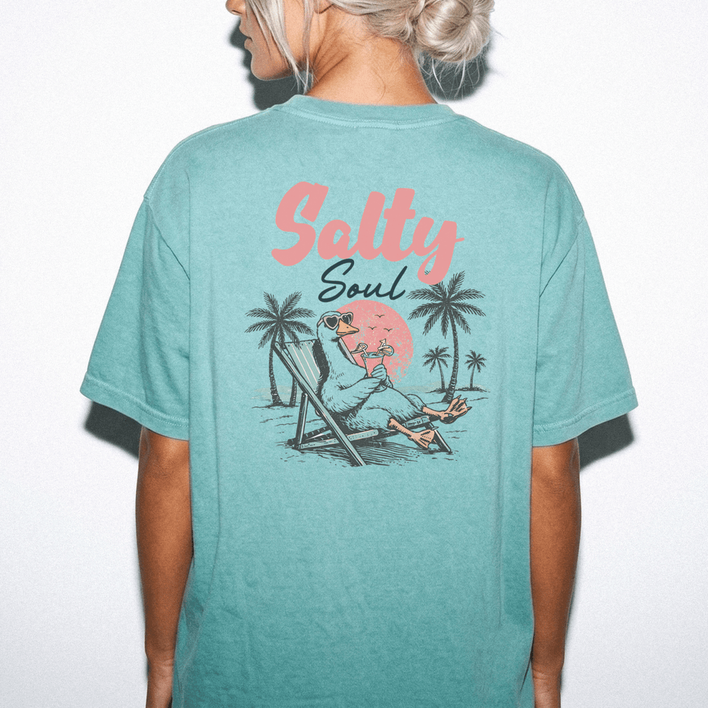 Salty Soul Retro Beach Goose Shirt - Okum Tees