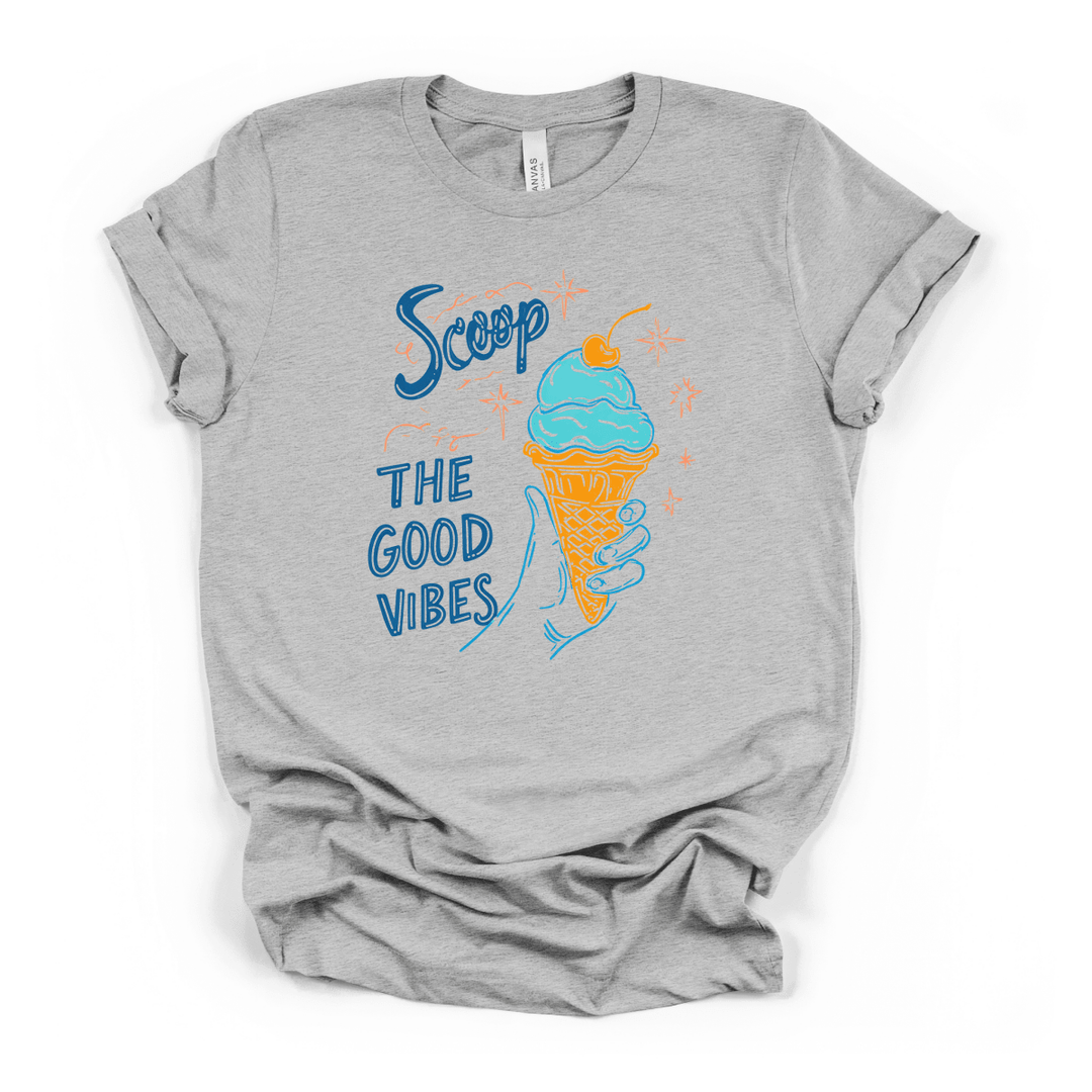 Scoop the Good Vibes Ice Cream Tee - Okum Tees