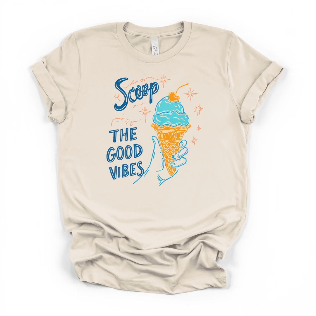 Scoop the Good Vibes Ice Cream Tee - Okum Tees