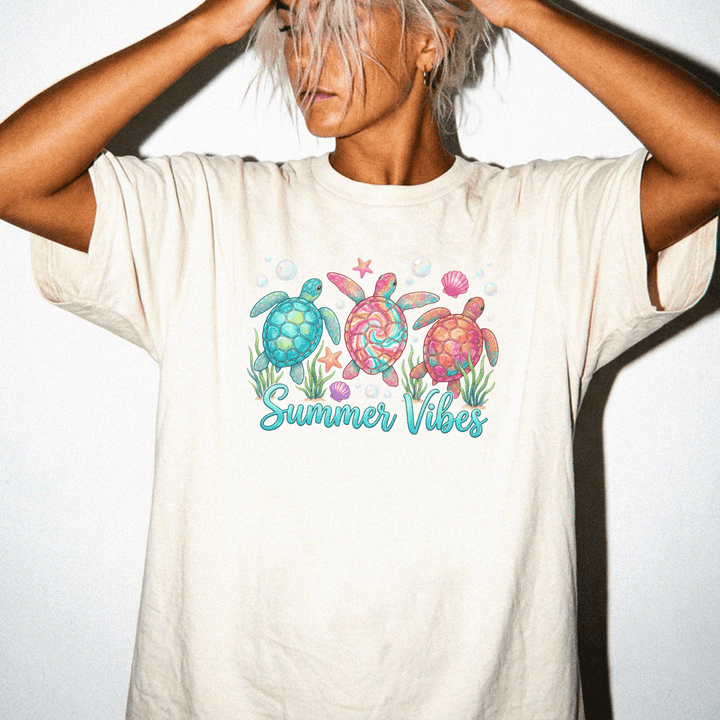 Sea Turtle Summer Vibes Shirt - Okum Tees