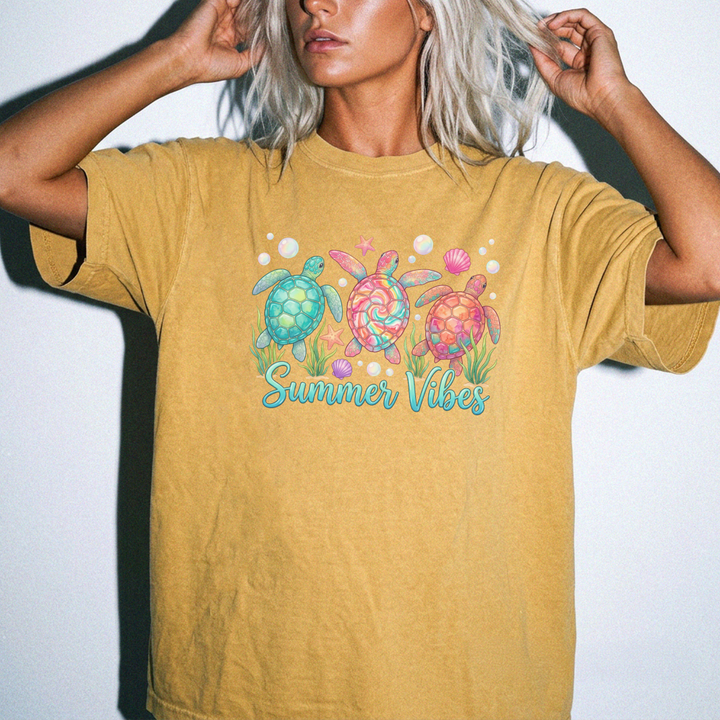 Sea Turtle Summer Vibes Shirt - Okum Tees