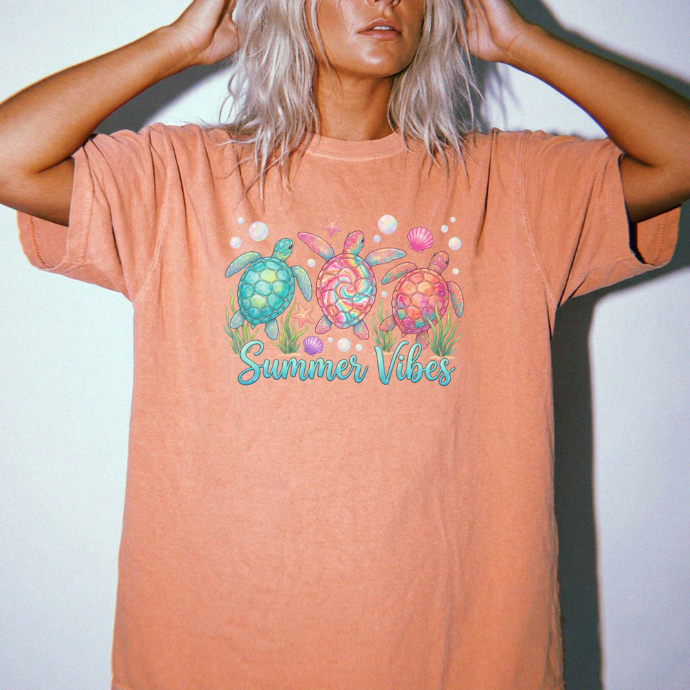 Sea Turtle Summer Vibes Shirt - Okum Tees