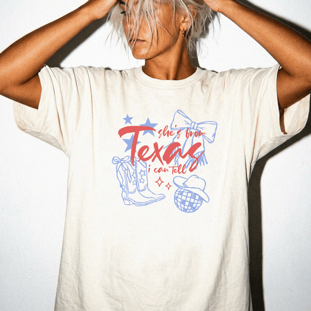 She's From Texas I Can Tell Shirt - Okum Tees