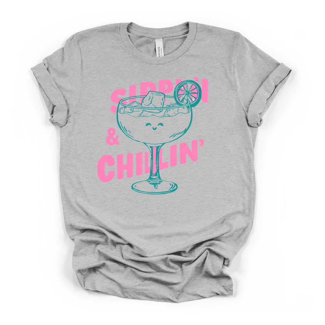 Sippin and Chillin Cocktail Tee - Okum Tees